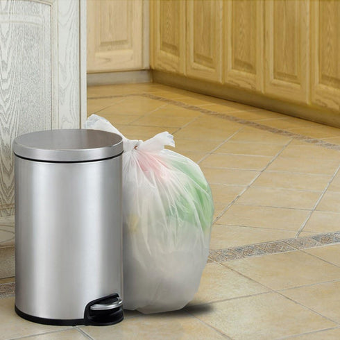 18 Gallon Large Trash Bags, White Kitchen Garbage Bags, 80 Counts Lawn and Leaf bags by Ggbin