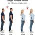 SQHT's Height Increase Insoles - Heel Shoe Lift Inserts for Men & Women, Cushion for Achilles Tendonitis (Large 1"