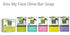 Kiss My Face Moisturizing Bar Soap for All Skin Types, Pure Olive Oil, 4 oz.