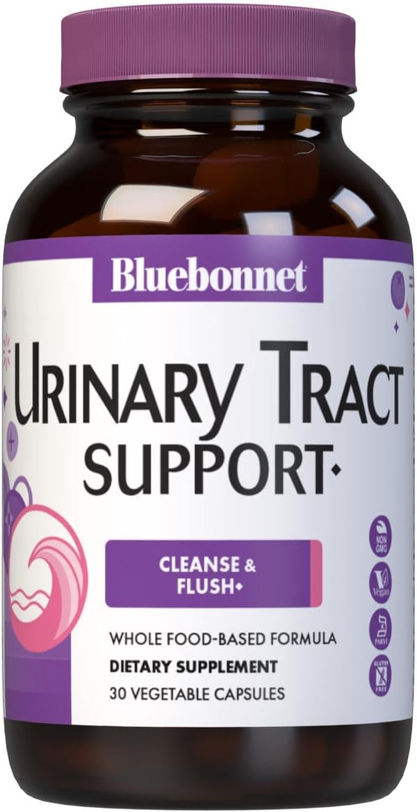 Bluebonnet Nutrition Urinary Tract Support - Cleanse & Flush, Soy-Free, Gluten-Free, Vegan, 30 Vegetable Capsules