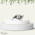 Parcelona French Paw Yoga Hair Claw Clip - White Black, Wide Side Slide In