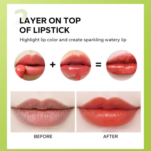 Beauty Glazed Big Brush Head Lip Oil, Ultra-Hydrating Glossy Finish Lip Glow Oil, 1, 101# MEET