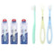 OBrush Kids' Toothbrush - Battery Powered, Green Blue Yellow, Ultra Soft Bristles, Small