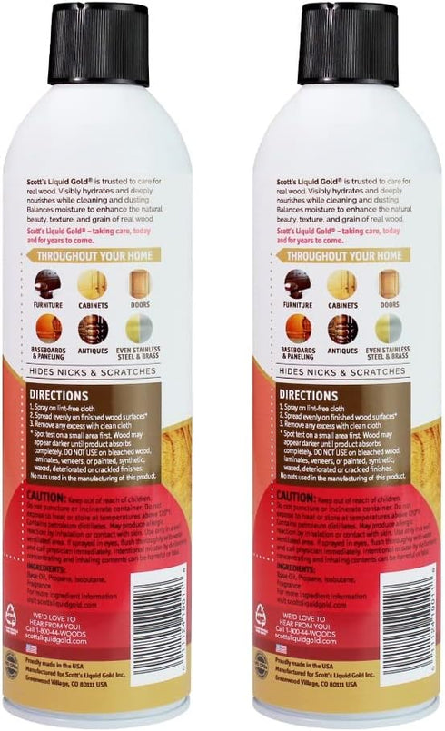 Scott's Liquid Gold Wood Cleaner and Polish, Two Pack