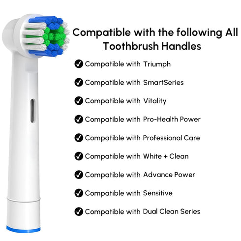 Replacement Toothbrush Heads Compatible with Oral B Braun, 12 Pcs for 7000/Pro 1000/9600/500/3000/8000