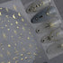 Moon Star Nail Art Stickers, 3D Gold Bronzing Self-Adhesive Nail Decals for Luxury Nail Design and DIY Nail Art Supplies