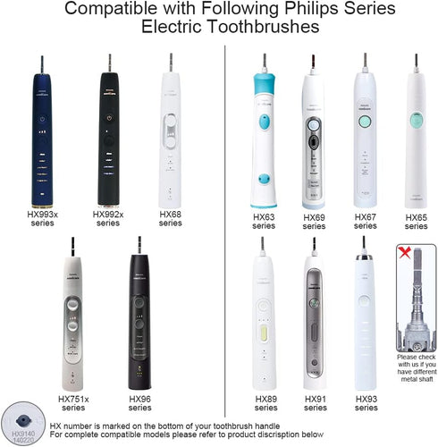 Electric Toothbrush Metal Shaft/Link Rod Parts, Compatible with Philips HX9900, HX6800, HX7500, HX751v, HX9690 Series