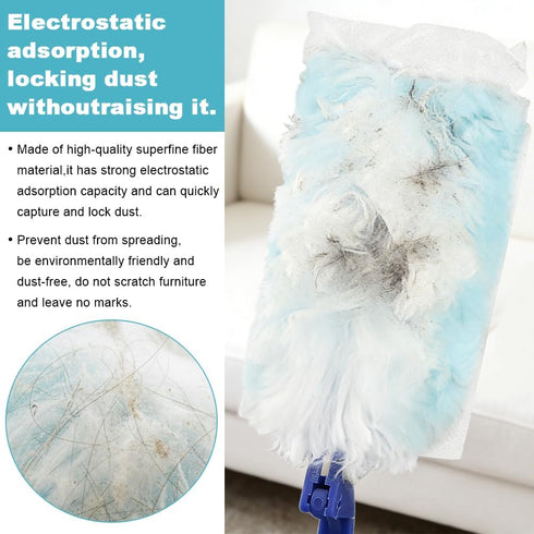 Ravionell 30 2 2 Dusters Starter Kit, pcs Microfibers Duster Refills with Extendable Handle and Mini Crevice Cleaning