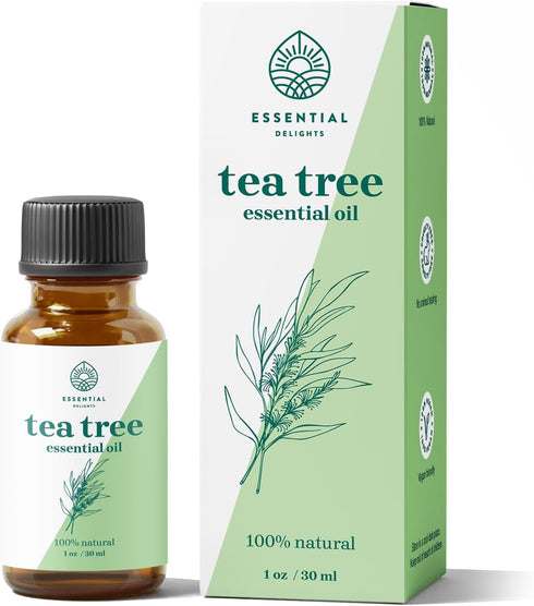 Tea Tree Essential Oil by Essential Delights - 100% Pure & Certified (1 oz.) | Pure Grade Distilled Tea Tree Essential Oil