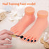 krofaue Practice Fake Foot Model, 1 Pair Flexible Soft Silicone Prosthetic Tool for Nail Tips Art Training