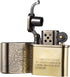 Bronzy Carved Constantine Antique Style Petrol Kerosene Lighter with Lift Arm