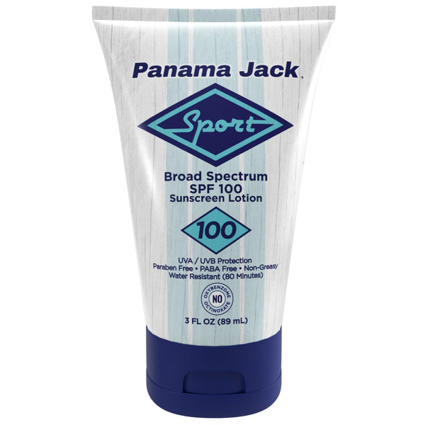 Panama Jack Sport Sunscreen Lotion - SPF 100, Broad Spectrum Protection, Non-Greasy, 3 FL OZ (Pack of 1)