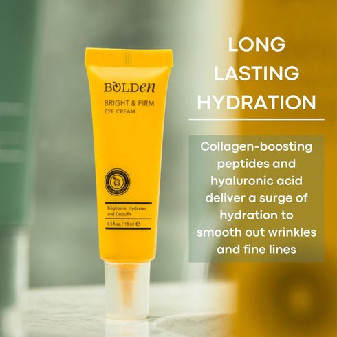 BOLDEN Bright & Firm Eye Cream | Under Eye Cream for Dark Circles & Puffiness, Hydrates & Improves Wrinkles (0.5 Fl Oz)