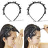 Women's Fashion Headbands with Clips - Thin Plastic Braided Twist Plait Hairpin for Workout, Double Layer Hair Tools