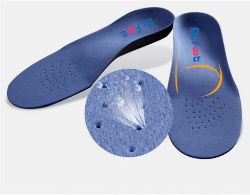 Dr. Foot Full Orthotics Shoe Insoles - Arch Support Inserts for Flat Feet, Over-Pronation, M- W8.5-10 | M7.5-9