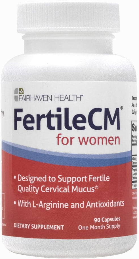 Fairhaven Health FertileCM Fertility Supplement for Women - 90 Capsules for Fertile Cervical Mucus & Ovulation Cycle