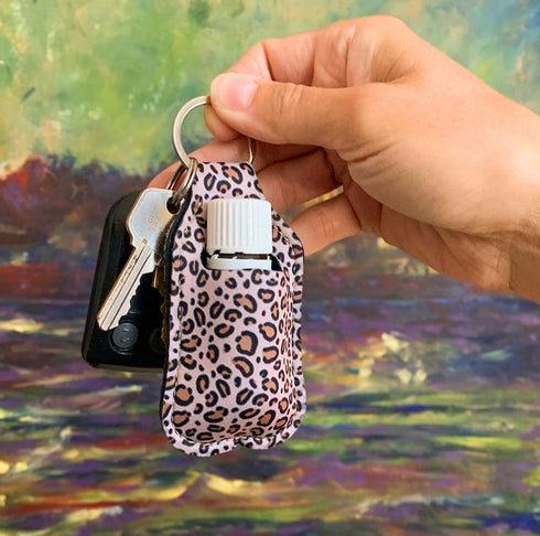 Party Girl Kim 1 oz Hand Sanitizer Holder - Travel Size Hand Sanitizer Keychain Holder, Attaches Easily with Key Ring