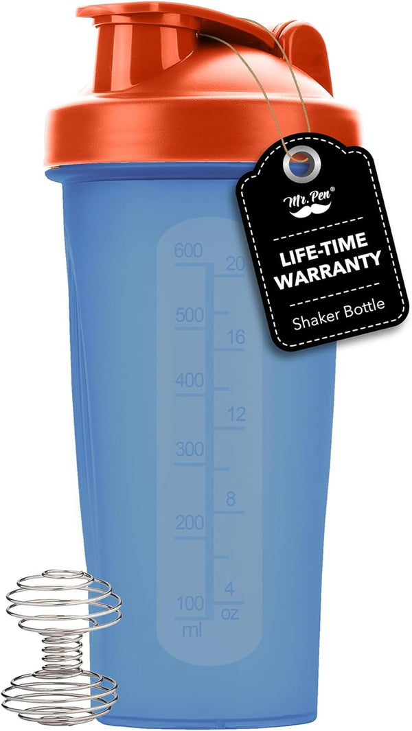 Mr. Pen Shaker Bottles for Protein Mixes, 28 oz Protein Shaker Bottle with Wire Whisk Ball, Mixer Cup