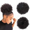Yinmei Baibian Afro Puff Drawstring Ponytail, Kinky Curly Bun Hair Extensions for Black Women Girls (1B)