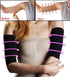 2 Pair Beauty Women Weight Loss Slimming Arm Shaper Massager Wrap Belt, Compression Arm Shaper, Black + Flesh