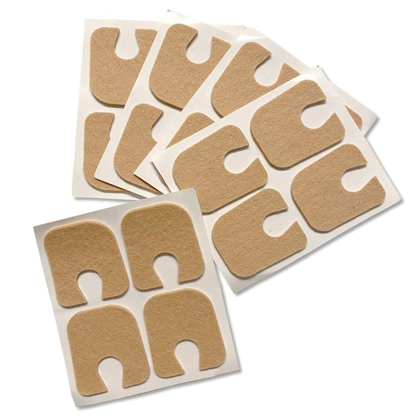 Aetna Foot Products Adhesive Felt U-Shaped Callus or Toe Pads, Pack of 100, 1/8" Thick