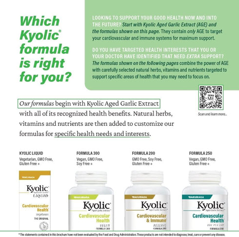 Kyolic Aged Garlic Extract Formula 300, Vegan, 360 Capsules for Cardiovascular Health