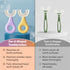 Kids' U Shaped Toothbrush Age 2-6 - 2 Premium Soft Toothbrushes with Travel Cases, Round Silicone Head