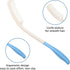 Fanwer Long Reach Handled Comb and Hair Brush Set for Elderly and Hand-Disabled People, 2 pcs