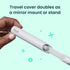 Quip Sonic Toothbrush for Adults, Timer, Extra Brush Head, Travel Cover Mount, Metal Handle, Silver