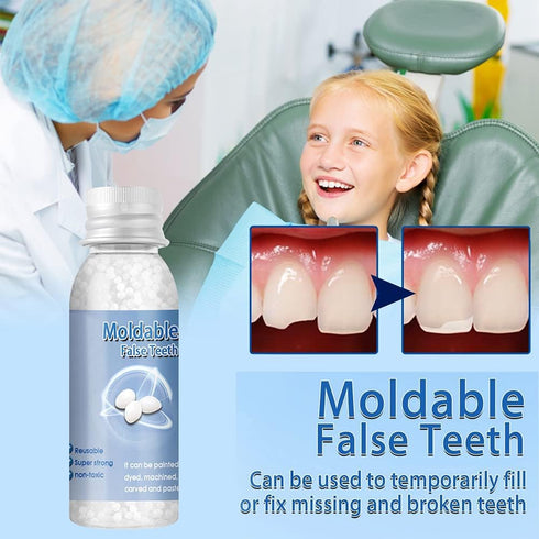 Tooth Repair Kit, Teeth Replacement Kit for Temporary Restoration of Missing & Broken Teeth Replacement Dentures