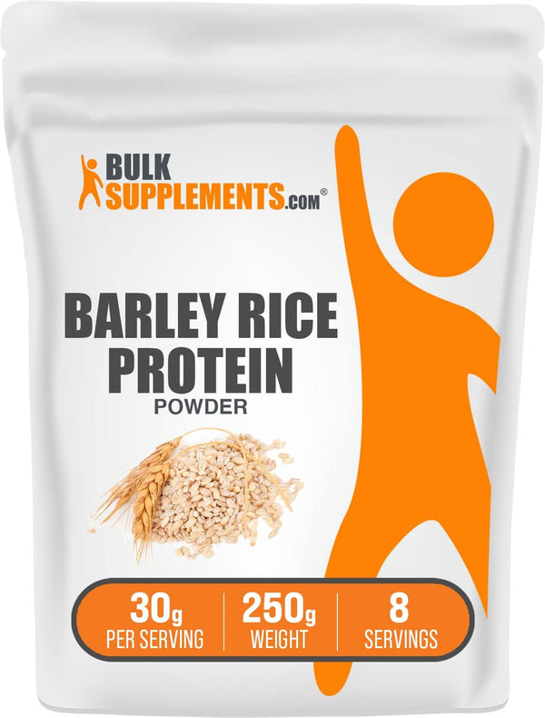 BulkSupplements.com Barley Rice Protein Powder, Vegan, Unflavored, Dairy Free Protein Source, 250g (8.8 oz)
