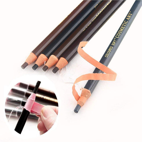 5pcs 5 Colors Peel-Off Eyebrow Pencil Set for Drawing, Marking, Eyebrow Makeup Tool