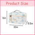 Large Travel Quilted Makeup Bag for Women, Floral Cotton Cosmetic Bag, Coquette Aesthetic Floral Toiletry Organizer Bag