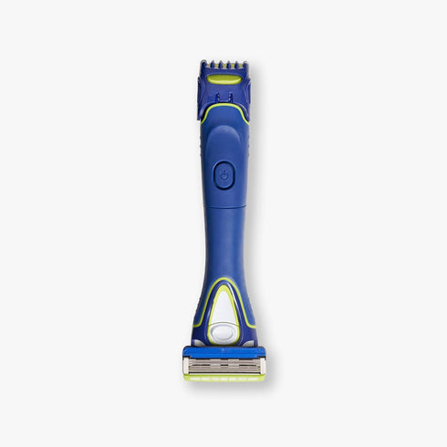 Schick Hydro Groomer Beard Trimmer for Men, Blue, with 5 Razor Blades