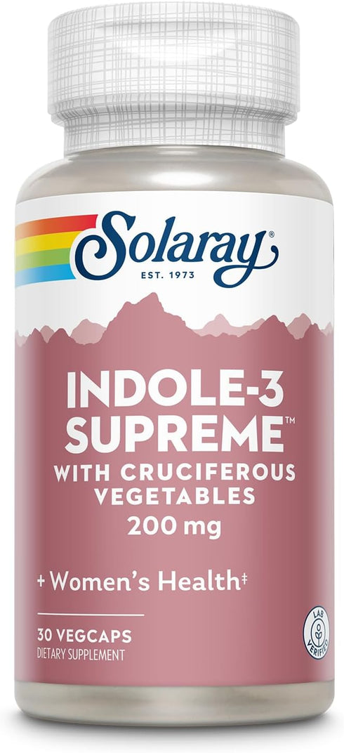 SOLARAY Indole-3 Supreme with Cruciferous Vegetables - Women's Health Support - DIM