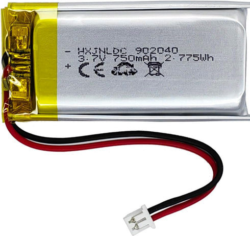 HXJNLDC DC 3.7V 750mAh 902040 Rechargeable Lithium Polymer Battery, Suitable for DIY 3.7-5V