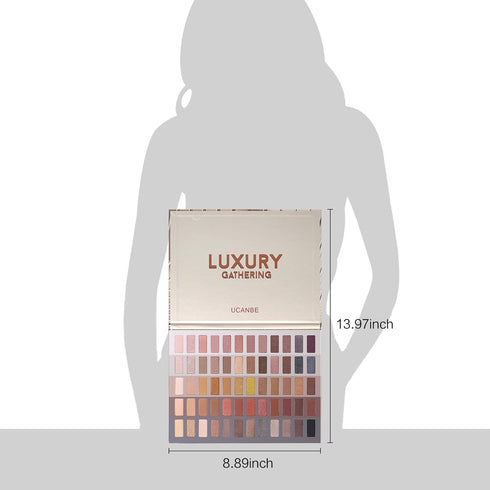 UCANBE 60 Colors Naked Eyeshadow Palette, Warm Neutral Nudes Makeup Pallet, Natural Matte Glitter Shimmer