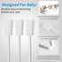 60Pcs Baby Tongue Cleaner, Disposable Baby Toothbrush, Soft Gauze Oral Cleaning Stick for 0-36 Month Baby