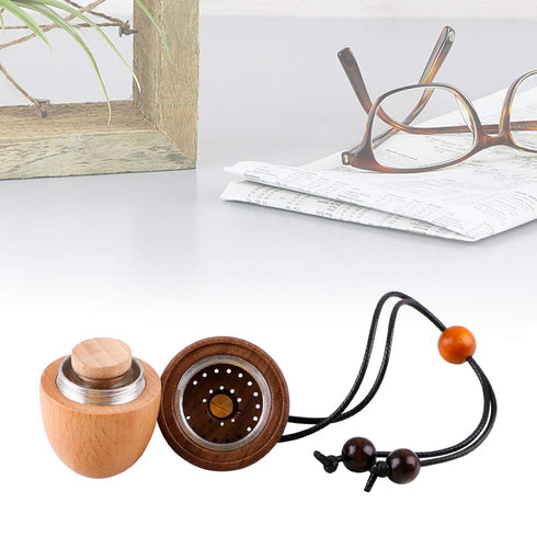 Wooden Acorn Essential Oil Car Diffuser Air Freshener - Hang Decoration, Brown