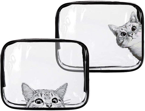 Toiletry Bags Makeup Bags & Cases, Waterproof Plastic Bag Clear PVC Travel Bag, Brushes Organizer for Men and Women,