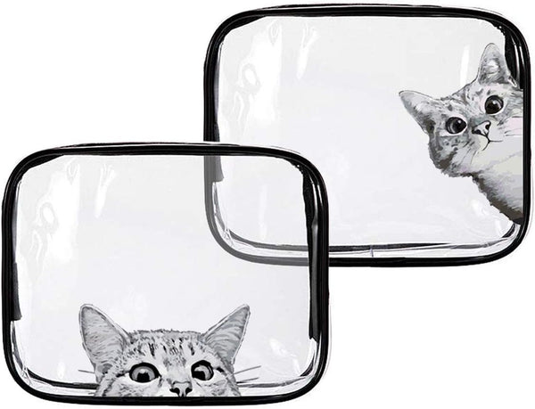 Toiletry Bags Makeup Bags & Cases, Waterproof Plastic Bag Clear PVC Travel Bag, Brushes Organizer for Men and Women,