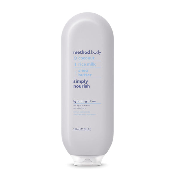 Method Daily Lotion, Simply Nourish Plant-Based Moisturizer for 24 Hours Hydration, 13.5 fl oz