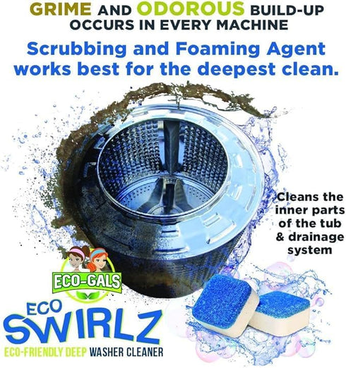 Eco Swirlz Washing Machine Cleaner, 24 Count for Effective Cleaning