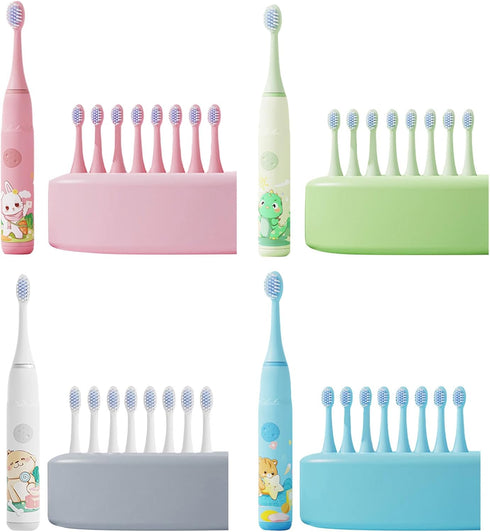 HUIFACAI 6 4 Children Electric Toothbrush with Toothbrush Toothbrush Cartoon Electric Toothbrush