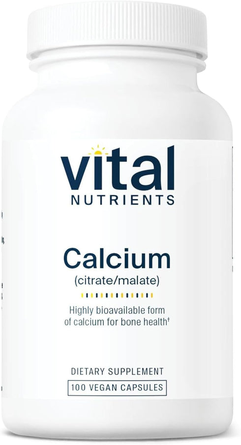Vital Nutrients Calcium Citrate and Malate Complex 150mg | Vegan Supplement | 100 Capsules