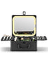 Qislee Makeup Box with Detachable Lighted Mirror, Waterproof Travel Case, Cosmetic Organizer with Adjustable Dividers