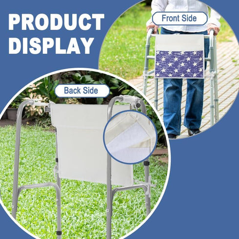 2 13"x14.5" TOGETRUE Walker Bag, Easy Access Walker Storage Basket with Large Pockets, Walker Accessories Bag