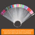 JASSINS 100 Pcs Clear Fan-shaped False Nail Swatch Sticks for Nail Polish Practice Display Art Tips with Metal Split