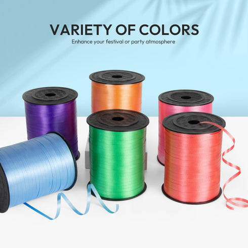 Silvery Crimped Curling Ribbon, 1/5" Wide x 500 Yards for Gift Wrapping, Party Decoration, and Crafting Balloon Ribbons