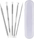 Pimple Popper Tool Kit, 5 Pcs Blackhead Remover Tool for Face, Stainless Steel Extraction Set